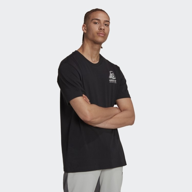 Camiseta De Inverno Preta Adidas Adventure Quente