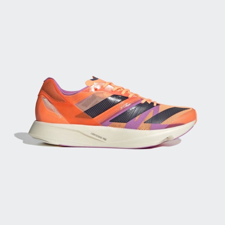 Tênis De Corrida Bege Laranja Adizero Takumi Sen 8 Adidas