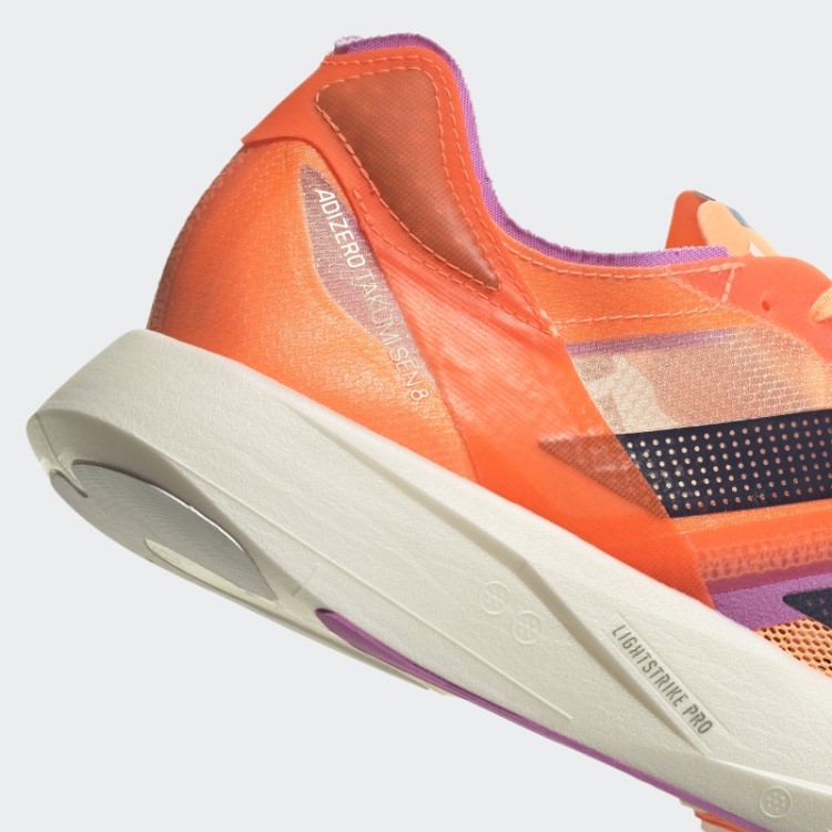 Tênis De Corrida Bege Laranja Adizero Takumi Sen 8 Adidas
