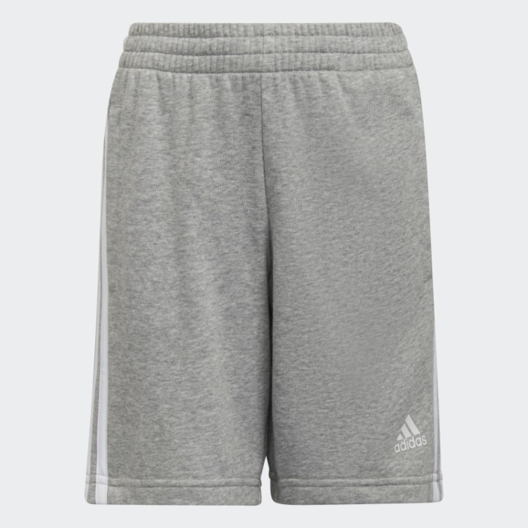 Bermuda Branca Com As Três Listras Adidas Essentials