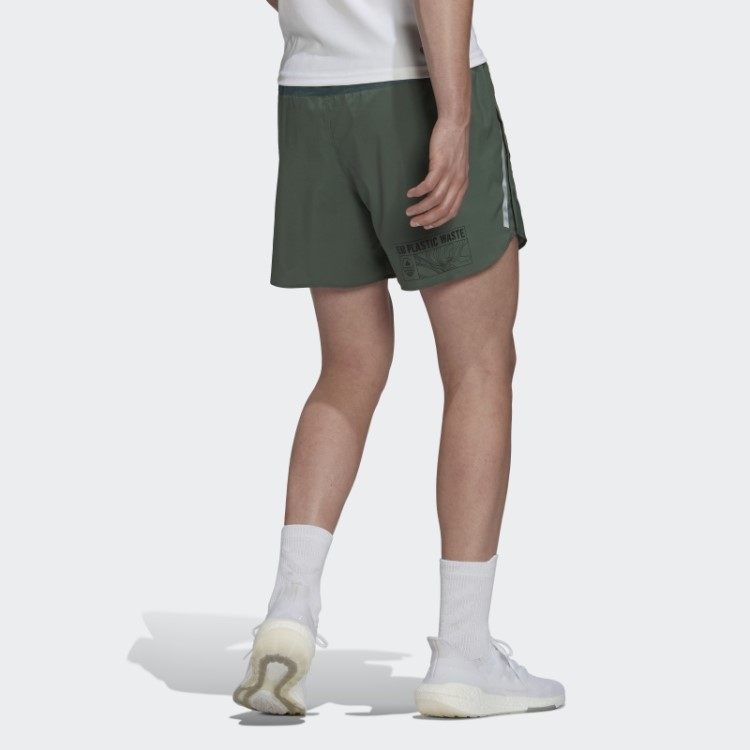 Adidas óxido Verde Projetado Para Shorts De Corrida Para Os Oceanos
