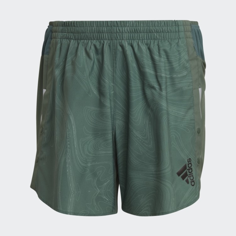 Adidas óxido Verde Projetado Para Shorts De Corrida Para Os Oceanos