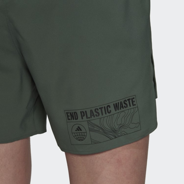 Adidas óxido Verde Projetado Para Shorts De Corrida Para Os Oceanos
