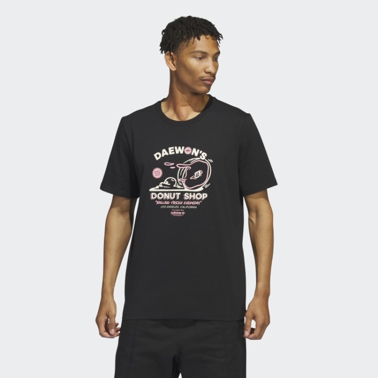 Daewon's Camiseta Manga Curta Preta Adidas
