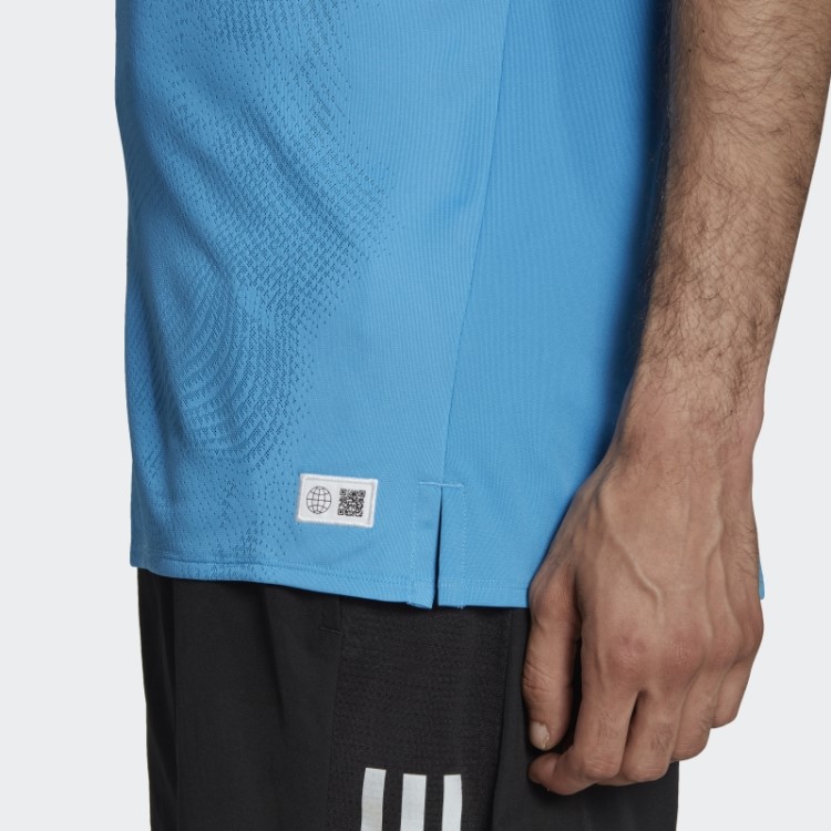 Feito Para Ser Refeito Camiseta De Corrida Azul Adidas