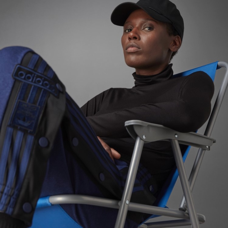 Calça Esportiva Adibreak De Lã Versão Azul Escuro Adidas