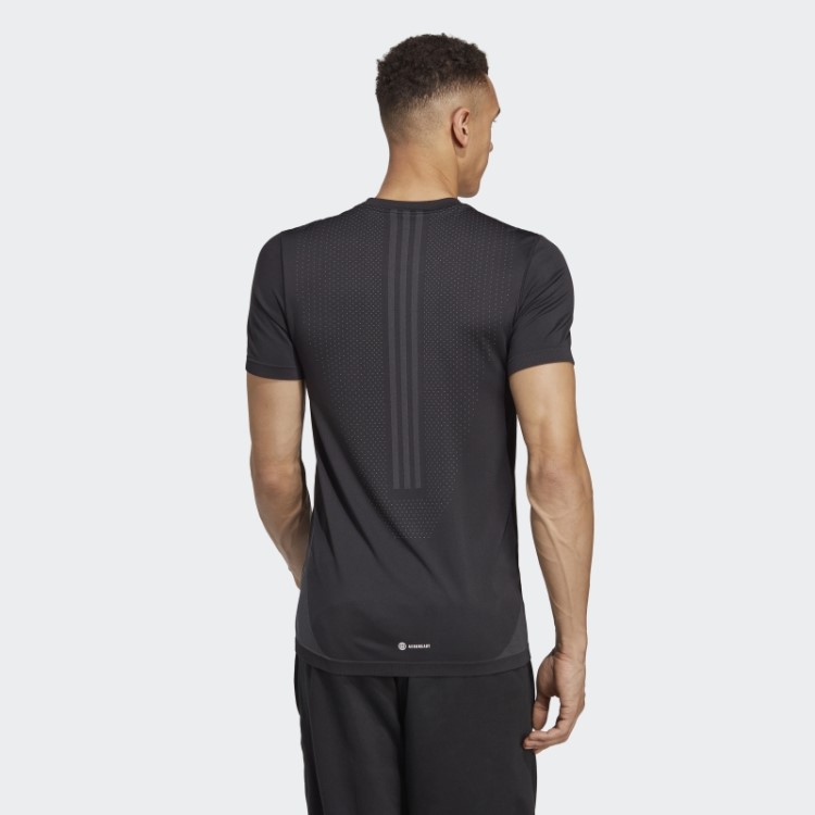 Aeroknit Yoga Base Camiseta De Treinamento Sem Costura Preta Adidas