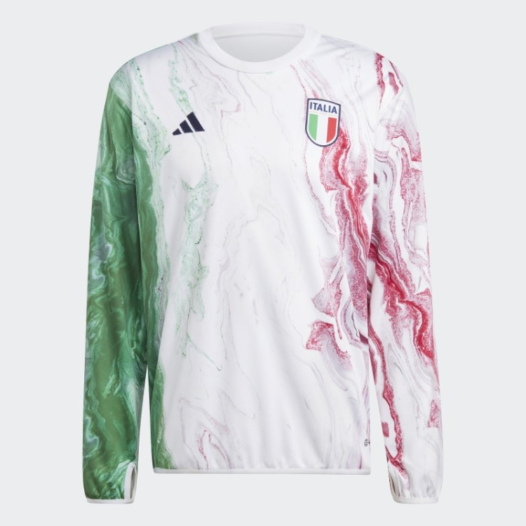 Camisa Quente Pré-jogo Da Itália Verde Adidas