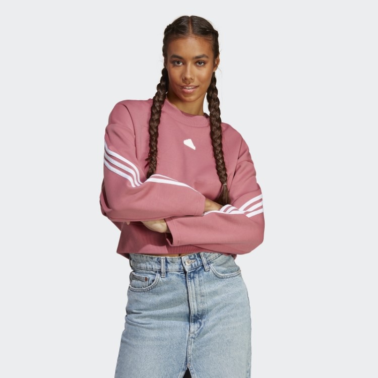 Moletom Rosa Adidas Future Icons Com As Três Listras