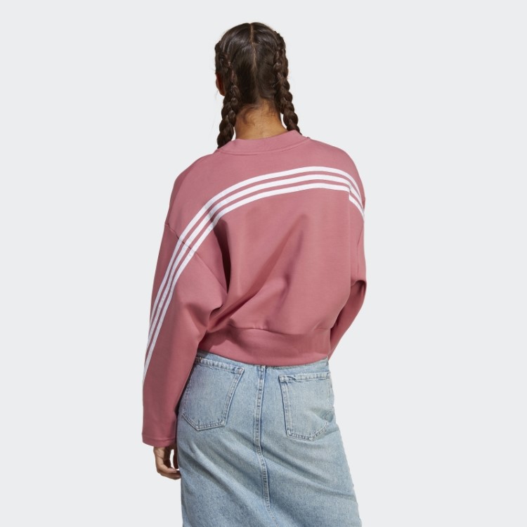 Moletom Rosa Future Icons Com As Três Listras Adidas