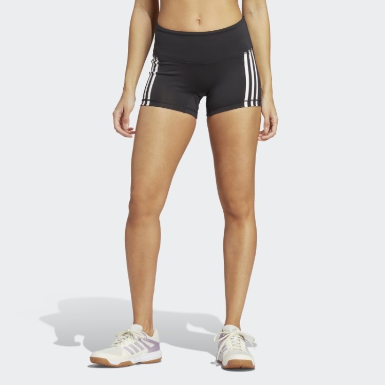 Leggings Curtas Com As Três Listras Pretas Adidas
