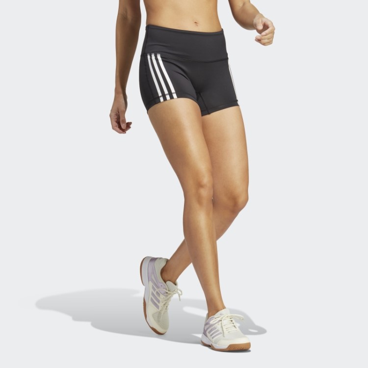 Leggings Curtas Com As Três Listras Pretas Adidas