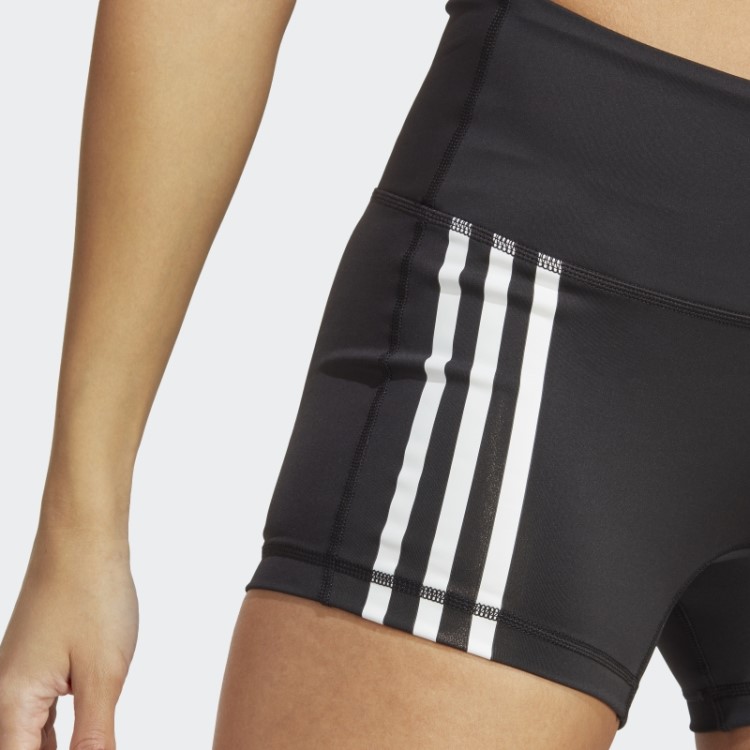 Leggings Curtas Com As Três Listras Pretas Adidas
