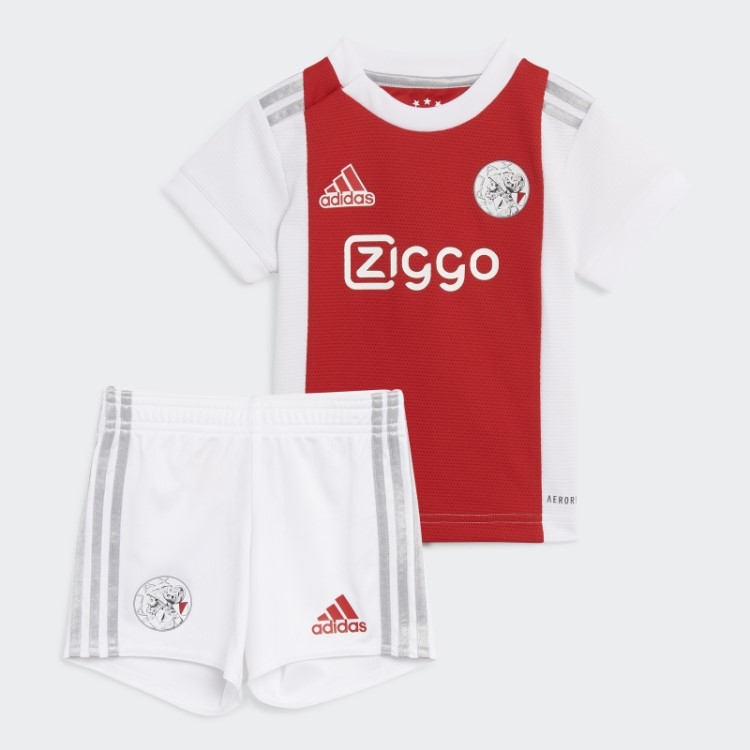 Ajax Amsterdam 21/22 Kit Home Baby Branco Adidas