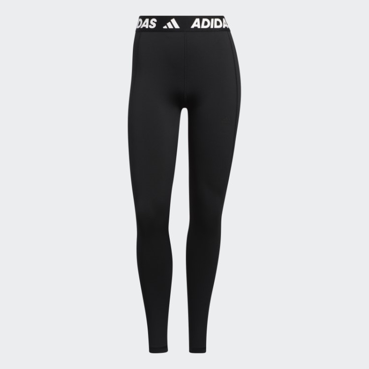 Meia-calça Longa Com Logo Techfit Preta Adidas