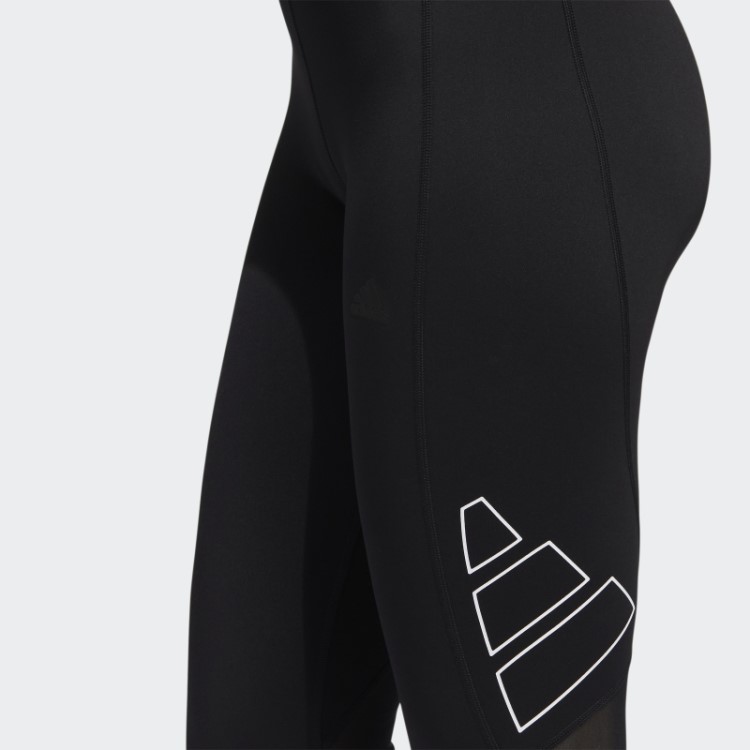 Meia-calça Longa Com Logo Techfit Preta Adidas