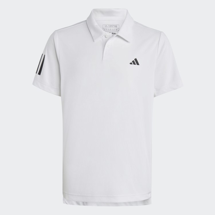 Camisa Polo Branca Com As Três Listras Do Clube De Tênis Adidas