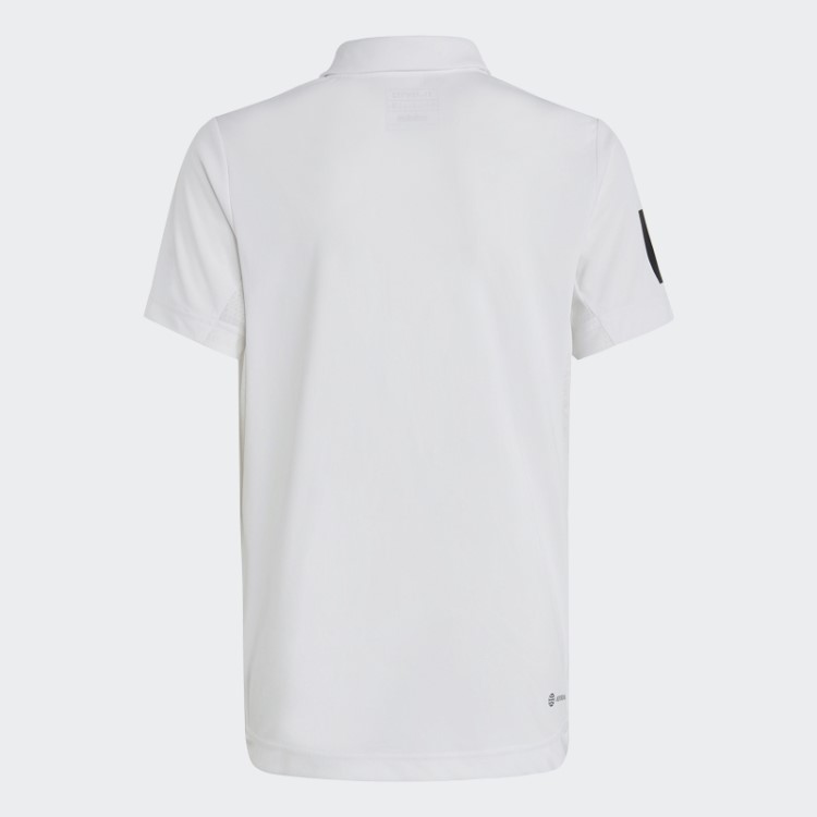 Camisa Polo Branca Com As Três Listras Do Clube De Tênis Adidas
