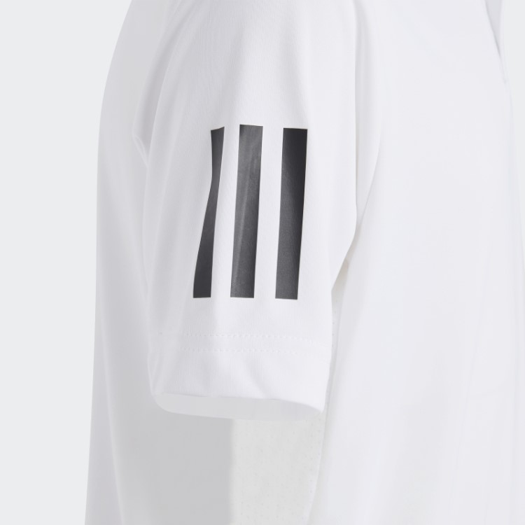 Camisa Polo Branca Com As Três Listras Do Clube De Tênis Adidas