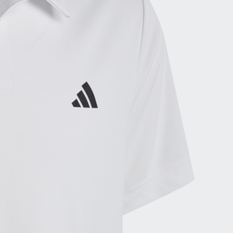 Camisa Polo Branca Com As Três Listras Do Clube De Tênis Adidas