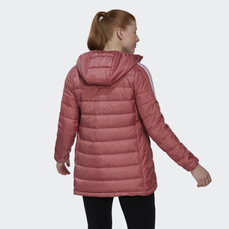 Parka Com Capuz Light Down Essentials Vermelho Adidas