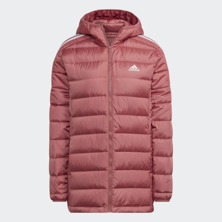 Parka Com Capuz Light Down Essentials Vermelho Adidas