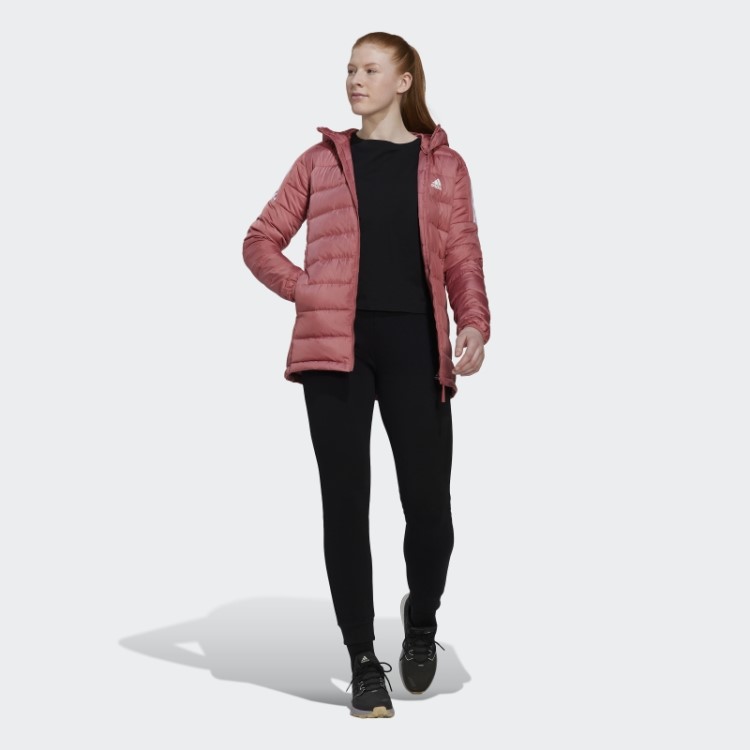 Parka Com Capuz Light Down Essentials Vermelho Adidas