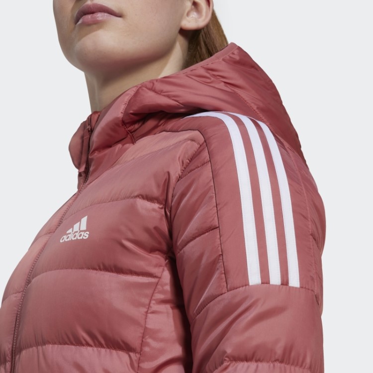 Parka Com Capuz Light Down Essentials Vermelho Adidas