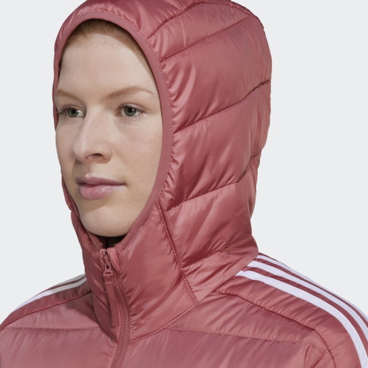 Parka Com Capuz Light Down Essentials Vermelho Adidas