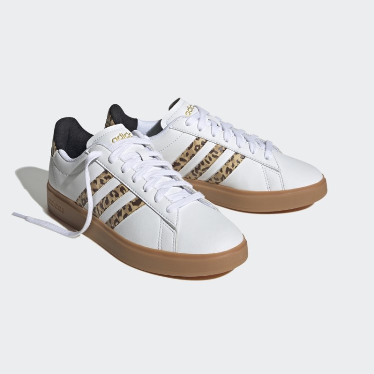 Quente Adidas Grand Court Cloudfoam Estilo De Vida Tênis Confortável Preto
