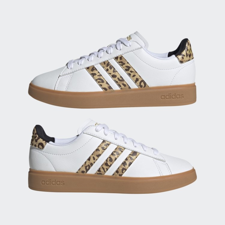 Quente Adidas Grand Court Cloudfoam Estilo De Vida Tênis Confortável Preto