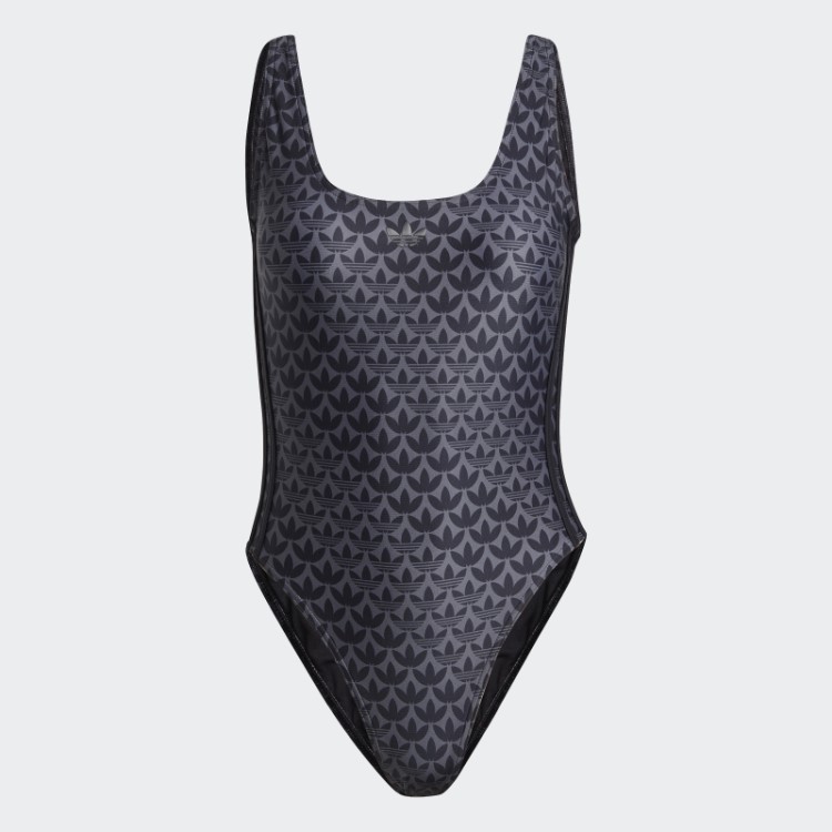 Fato De Banho Com As 3 Riscas Originais Monograma Preto Adidas