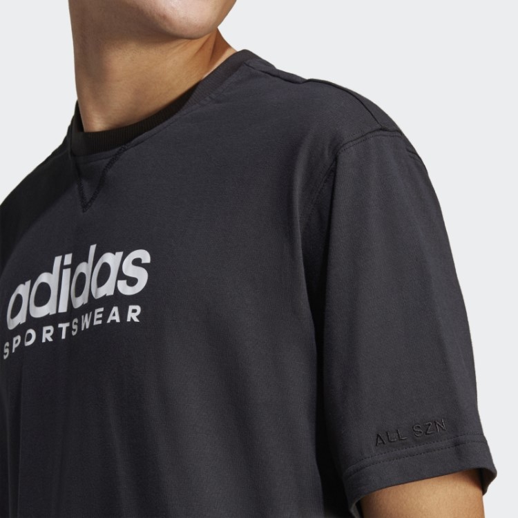 Camiseta Preta Adidas All Szn Com Estampa