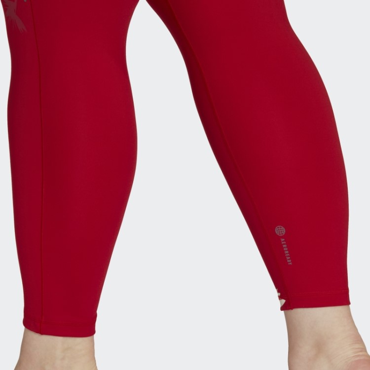Legging Vermelho Adidas Thebe Magugu 7/8 (tamanho Grande)