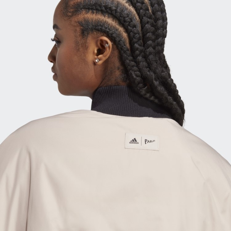 Taupe Adidas X Parley Jaqueta Bomber Moda
