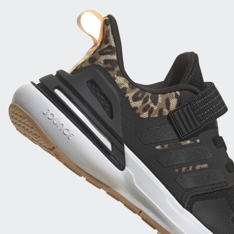 Sapatilha Rapidasport Bounce Elástica Com Tira Superior Em Renda Preta Adidas