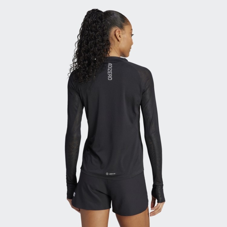 Adidas Blusa Preta Adizero Running Manga Longa