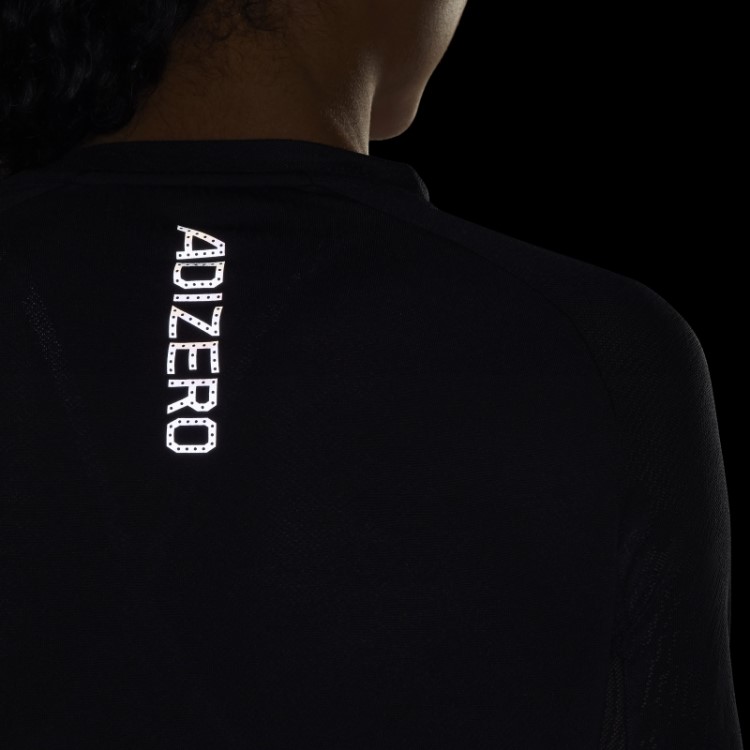 Adidas Blusa Preta Adizero Running Manga Longa