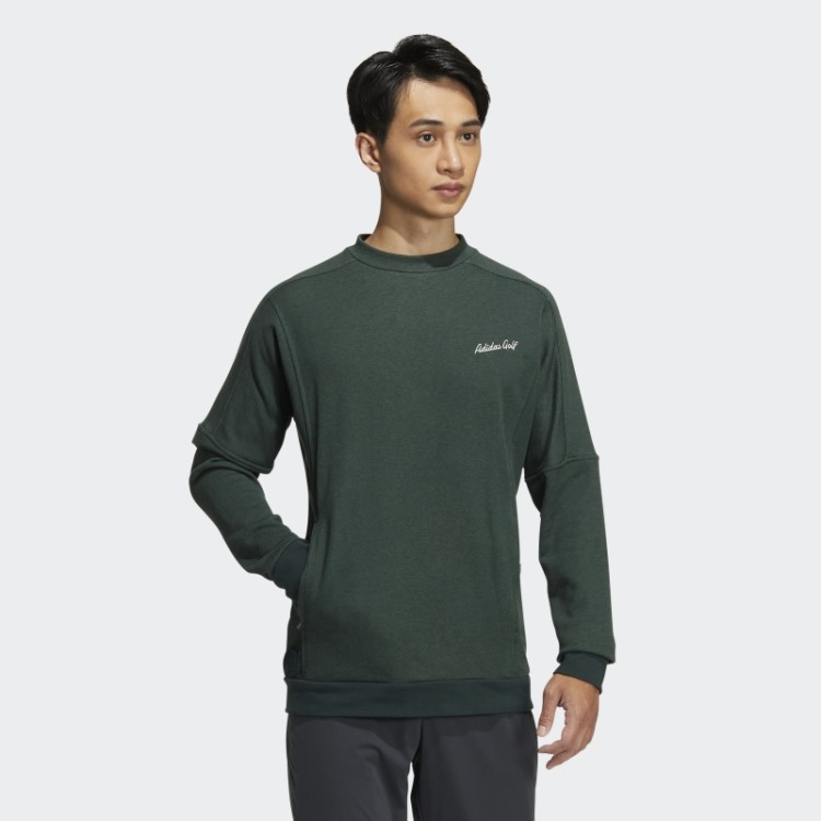 Moletom Verde Mel Adidas Go-to Crew