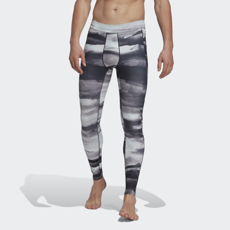 Meia-calça De Treino De Ioga Com Estampa Multicolorida Adidas