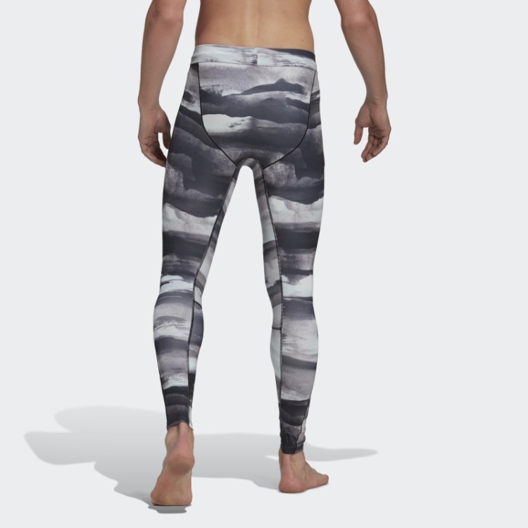 Meia-calça De Treino De Ioga Com Estampa Multicolorida Adidas