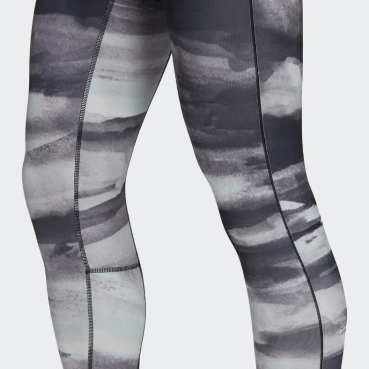 Meia-calça De Treino De Ioga Com Estampa Multicolorida Adidas