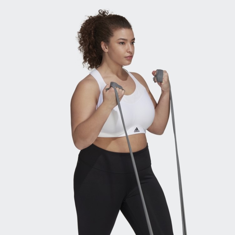 Sutiã Adidas Tlrd Impact Training De Alto Suporte (tamanho Grande) Branco Quente