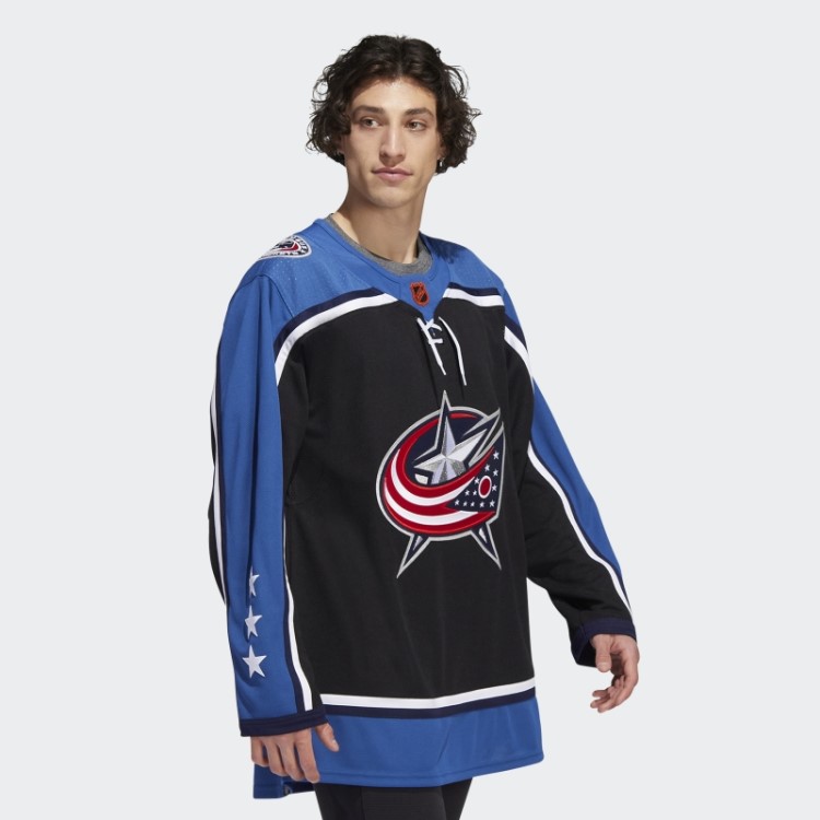 Jaquetas Azuis Autêntica Camisa Retrô Com Marca De Palavra Preta Adidas