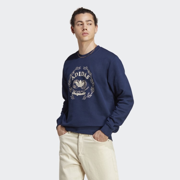 Adidas Graphic Archive Crew Sweatshirt Night Indigo
