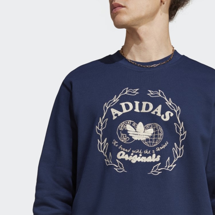 Adidas Graphic Archive Crew Sweatshirt Night Indigo