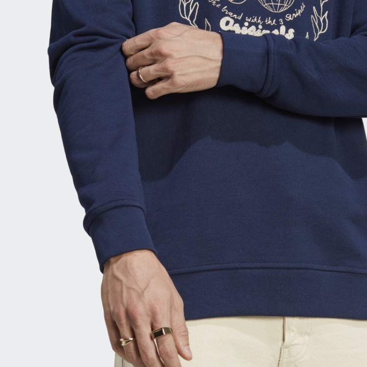 Adidas Graphic Archive Crew Sweatshirt Night Indigo