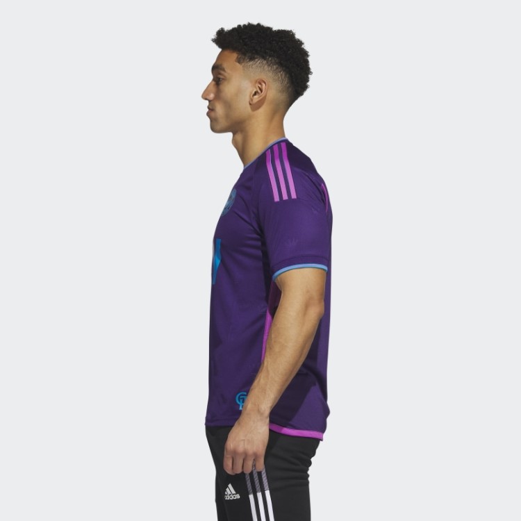 Charlotte Fc 23/24 Away Camisa Autêntica Adidas Roxo Escuro