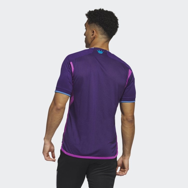 Charlotte Fc 23/24 Away Camisa Autêntica Adidas Roxo Escuro