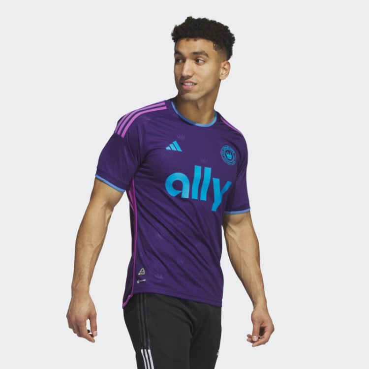 Charlotte Fc 23/24 Away Camisa Autêntica Adidas Roxo Escuro